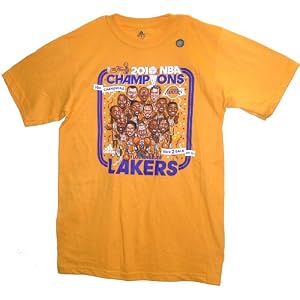 Buy Lakers Parade T-shirt NBA 16x Champions Caricature by Adidas