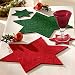 4-TLG. FILZ-PLATZSET PLATZMATTE WEIHNACHTEN GRÜN