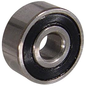 1/2 Nom I.D., 1 1/8 Nom. O.D., 1/4 Wide, R8 Bearing Designation, Double Sealed, Single Row Radial, Ball Bearings (1 Each)