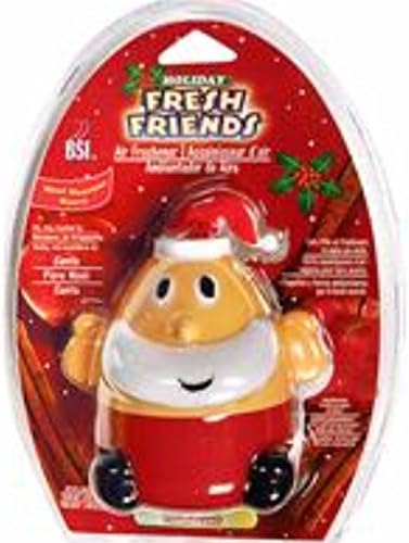 Holiday Fresh Friends Santa-Apple/Cinnamon Air Freshener 3.5 inches tall Room Deodorizer
