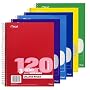 Mead Three-Subject College-Ruled Spiral Notebook, 1 Notebook, Color May Vary (05748)