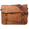 Borsa a tracolla Gusti Pelle Borsetta Vintage portatile spalla Uni Scuola Marrone U28