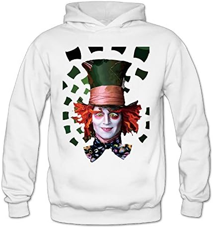 Hotgirl4 Alice In Wonderland Hatter Tea Women's Geek Long Sleeve Sweater M White