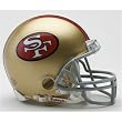San Francisco 49ers Miniature Replica NFL Throwback Helmet w/Z2B Mask