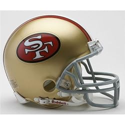 San Francisco 49ers Miniature Replica NFL Throwback Helmet w/Z2B Mask