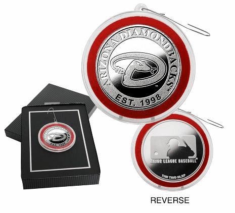 Arizona Diamondbacks Silver Coin Ornament