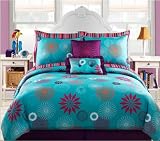 Blue & Purple Teen Girls Twin Size Comforter Set (8 Piece Bed In A Bag) Reviews 51yYmoFkzYL. SL160 Blue & Purple Teen Girls Twin Size Comforter Set (8 Piece Bed In A Bag) Reviews