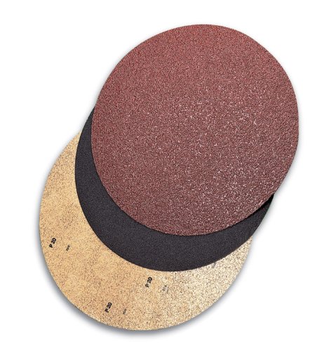 Mercer Abrasives 44815080-20 Silicon Carbide Fast Grip Double-Sided Floor Sanding Discs, 15-Inch Diameter x No Hole, 80X Grit, 20-Pack