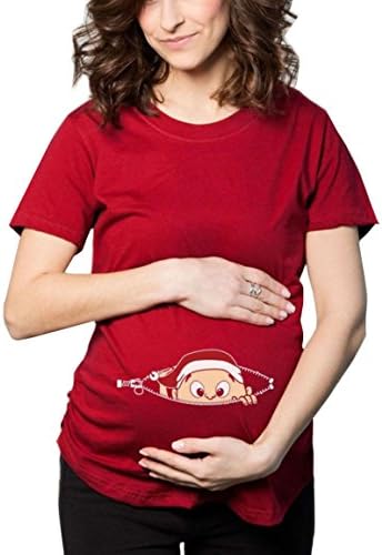 Pregnant Maternity Red Color T Shirts Casual Clothes For Pregnant Clothing XL Size