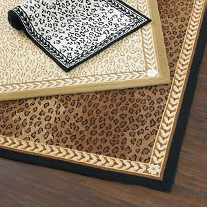 Leopard Vine Rug Ivory 1'8" x 2'6"- Ballard Designs
