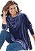 Woman Within Women's Plus Size Plush Tunic-Length Velour Knit Sweatshirt