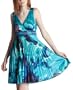 My Michelle Junior's Printed Pleat Dress,Blue,Large