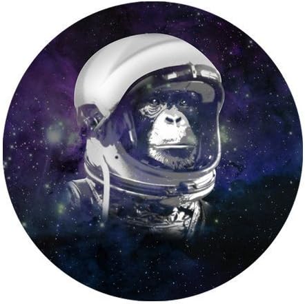 Generic Personalized Chimp Astronaut Fantastic Galaxy Space Nebula Series Round Mouse Pad