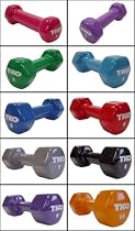 TKO 3 lb. Vinyl Dumbbell with Tri-Grip Handle