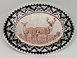 Silver Plated Diamond cut Copper Deer Belt Buckle