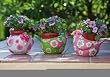 Paisley Bird Planters - Set of 3