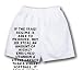 White Boxer Short with If the Iraqi regime is able to produce, buy or steal an amount of highly enriched uranium a little larger than a single softball, it could have a nuclear weapon in less than a y... zeusd1-MARC-4137199