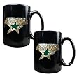 Dallas Stars NHL 2pc Black Ceramic Mug Set - Primary Logo by Great American Products
