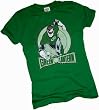 Green Lantern Crop Sleeve Fitted Juniors T-Shirt