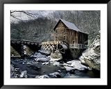 Grist Mill and Glade Creek, Badcock State Park, WV Photography Framed Art Poster Print by David Davis, 49x39