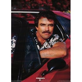 Magnum P.I. (Tom Selleck in Car) TV Poster Print - 20" X 28"