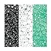 Black White and Turquoise Colors Mix SuperDuo Czech Glass Seed Beads 2.5 x 5mm Jet Black, Chalk White, Green Turquoise - 72 Grams