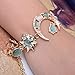 imixlot Lucky Dangling Earth Moon Sun Bracelet for Lady Women