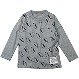 《H28年秋冬物》 nico hrat(ニコフラート) 製品洗い加工済み 42/2天竺ペンギン長袖Tシャツ 110cm/MG B-260267