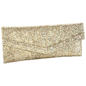 Jessica McClintock Sparkles V-Flap Clutch