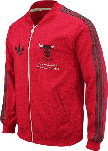 Chicago Bulls Adidas Throwback Full Zip Vintage Track Jacket