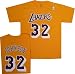 Los Angeles Lakers Magic Johnson Name and Number Adidas Gold T Shirt