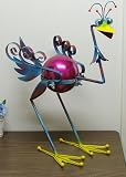 Willy the Wacko Bird with Red Stainless Steel Gazing Globe (6 inch)