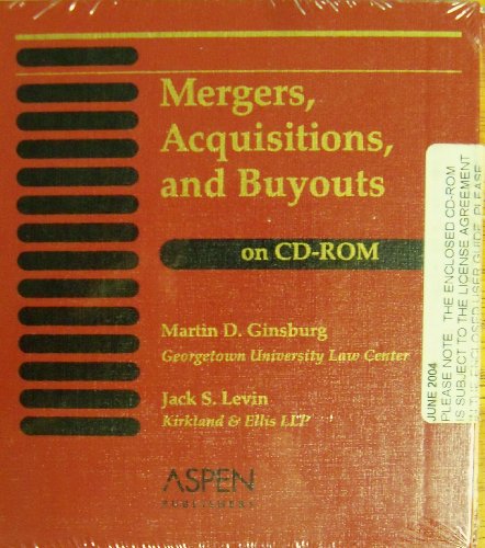 Mergers, Acquisitions, and Buyouts on CD-Rom 2004