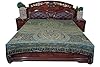 Mogul Pashmina Bedding Bedspreads Blanket Blue Brown Kashmiri