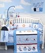 Baby Boats Aventure baby Infant Crib Nursery Bedding SET 10pcs ** Reversible Into 2 Designs ! **
