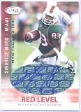 2006 Sage Red Level Autographs A36 Sinorice Moss New York Giants (Rookie Insert - Autographed - Serial #'d to 999 - Football Cards)