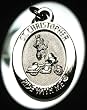 St. Christopher "RIDE WITH ME" Motorcycle Medal--Keychain, featuring Touring Model Bike, BH020-Touring