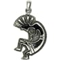 Kokopelli - Sterling Silver Pendant Necklace