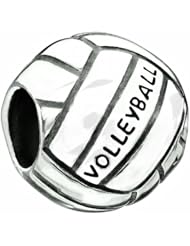 Authentic Chamilia Sterling Silver Charm "Bump Set Spike" (Volleyball) 2010-3033