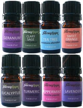 Aromatherapy Essential Oils Sampler Set - Our Top 8 Essential Oils - 5 ml each - 100% Pure Therapeutic Quality