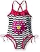 Pink Platinum Girls' Big Flower & Wave Swimsuit
