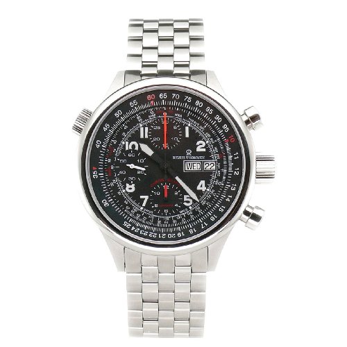 Revue Thommen Herrenarmbanduhr Pilot Professional Chronograph 17061.6637