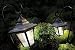 2 x SOLAR POWERED GARDEN LIGHTS LANTERNS WITH CROOKS