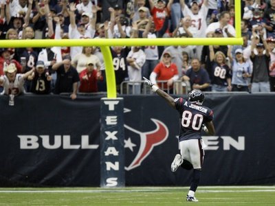 Saints Texans Football: Houston, TEXAS - Andre Johnson Photographic Poster Print by David J. Phillip, 32x24