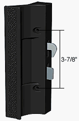 CRL Black Plastic Hook-Style Surface Mount Handle 3-7/8