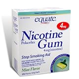 Equate - Nicotine Gum Polacrilex - Stop Smoking Aid, Mint Flavor 4 mg, 170 Pieces