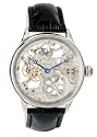 Davis - Montre Retro Skeleton - Squelette Mécanique - Bracelet en Cuir Noir