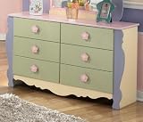 Kids Bedroom Dresser in Multi Colored Pastels