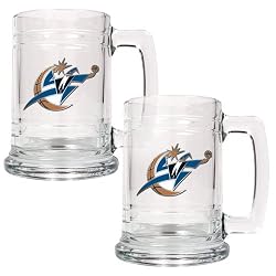 Washington Wizards NBA 2pc 15oz Glass Tankard Set - Primary Logo by Great American Products