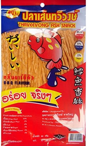 Thaveevong Fish Snack Bar-b-q Flavour, 2.8 oz Pouch